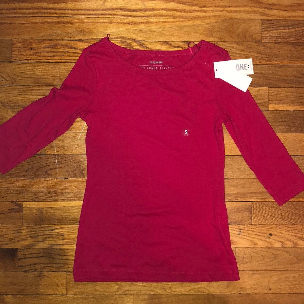 Cotton On Pinkish red Half Sleeve Sweater